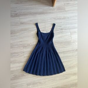 STAUD MINI ELLISON DRESS NAVY